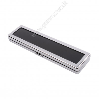 Edelsteindose 20X5x1.5 cm - matte silberne Farbe