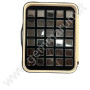 Etui mit 60 Edelsteindosen 3x3 - schwarz