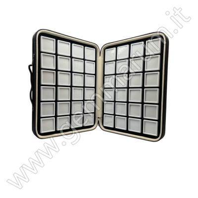 Tray with 48 boxes 4x4 - white