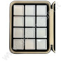 Etui mit 24 Klarsichtdosen 5x5 - weiss