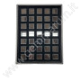 Etui mit 35 Klarsichtdosen 3x3cm - schwarz