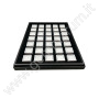 Vassoio con 35 scatoline 3x3cm bianche