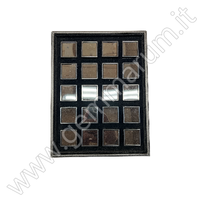 Etui mit 20 Klarsichtdosen 4x4 - schwarz