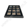 Etui mit 12 Klarsichtdosen 5x5 - schwarz