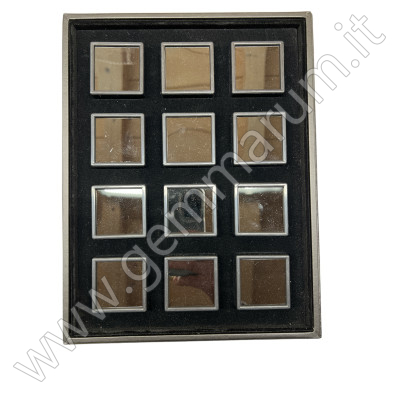 Etui mit 12 Klarsichtdosen 5x5 - schwarz