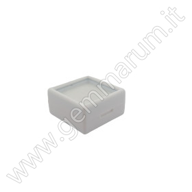 SCATOLINA IN PLASTICA BIANCA PORTA PIETRA 3X3