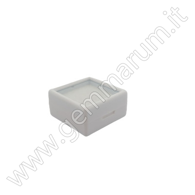 SCATOLINA IN PLASTICA BIANCA PORTA PIETRA 3X3