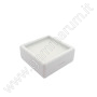 SCATOLINA BIANCA IN PLASTICA PORTA PIETRA 4X4