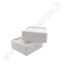 Edelsteindose plastik 4X4 - WEISS