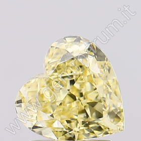 HEART BRILLIANT CVD LG DIAMOND fancy yellow