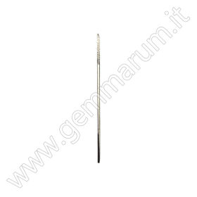 Steel spade tip for drilling pearls with double cutting edge
