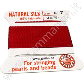 Filo in seta rosso corallo Griffin N.7