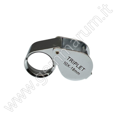 TRIPLET LOUPE CHROME10x 18mm