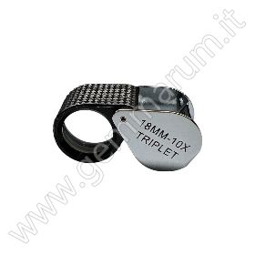 Einschlaglupe 10x 18mm gummiert