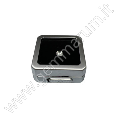 Metalldose 4X4x1.5 cm - matte silberne Farbe