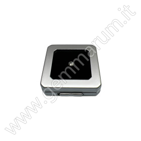 Edelsteindose 5.5X5.5x1.5 cm - matte silberne Farbe