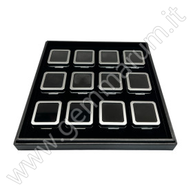 Etui mit 12 Metalldosen - Matt silver