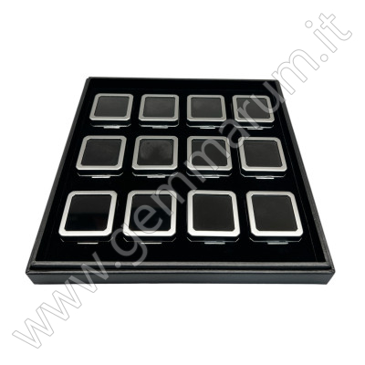 Etui mit 12 Metalldosen - Matt silver