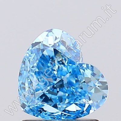 DIAMANTE SINTETICO CVD CUORE FANCY BLUE
