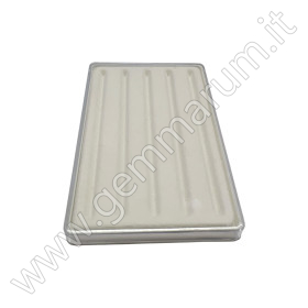 BOX PORTA PIETRE CON SCANALATURE 11x7x1 cm