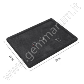 Samt-Displaytablett für Ringe – 30 × 22 cm