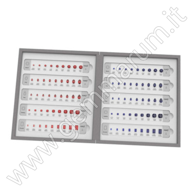 Edelsteine-Größen- und Form-Set - Rubine und Saphier Auswahlset