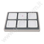 Large Deluxe Wooden Diamond Display Box Tray set - 6 white boxes