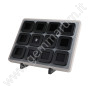 Elegantes Display mit 12 Metalldosen- mattschwarz