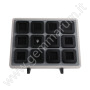 Elegantes Display mit 12 Metalldosen- mattschwarz