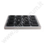 Elegantes Display mit 12 Metalldosen- mattschwarz