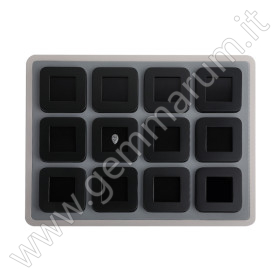 Deluxe Diamond Boxes in a Luxury Tray Set - 12 black boxes