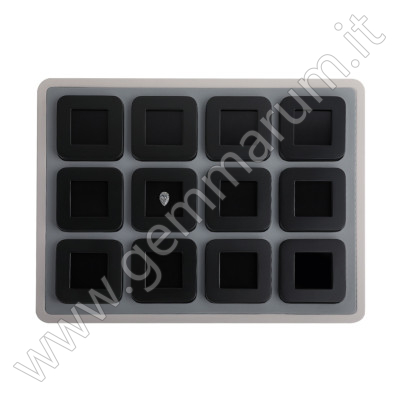 Deluxe Diamond Boxes in a Luxury Tray Set - 12 black boxes