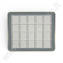 Premium Gem Display with Gold Frame - Grey