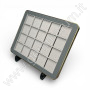Premium Gem Display with Gold Frame - Grey