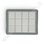 Premium Gem Display with Gold Frame - Grey