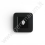 Wooden gemstone display box  66 × 66 × 25 mm