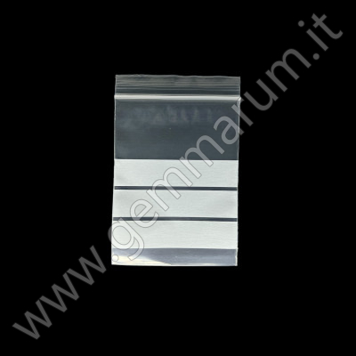 PLASTIC ZIP TOP BAGS 9x13 cm with three white strips