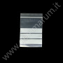 PLASTIC ZIP TOP BAGS 9x13 cm with three white strips