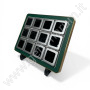 Premium Gem Display with Gold Frame - Green Complete display with 12 MATT SIVLER boxes
