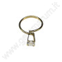 Gold stone holder ring for stones from 0.50 to 2.0 ct