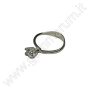 Silver stone holder ring for stones from 0.50 to 2.0 ct