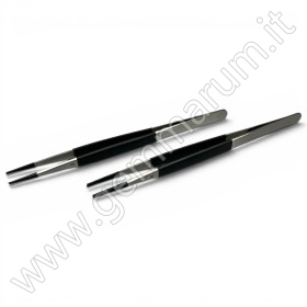 SET Pinzette INOX punta gommata - 2pz