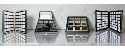 Closed display cases and boxes